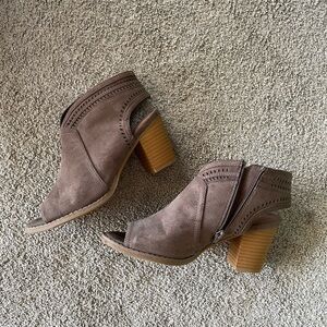 Women's Sonoma Brown Peep-Toe Ankle Booties